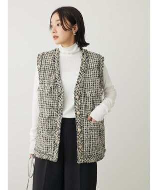 Green Parks カットリブタートルネックプルオーバー Ecru