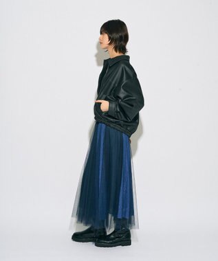 YECCA VECCA 【archive】レースブロッキングチュールスカート Multi