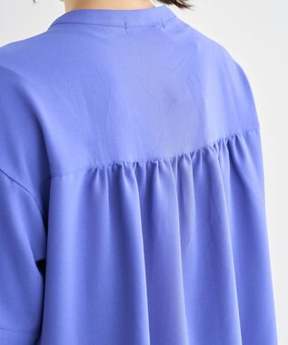 Green Parks マジョリカプリーツスキッパーブラウス Purple