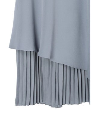 earth music&ecology プリーツドッキングスカート Blue