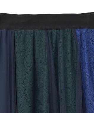 YECCA VECCA 【archive】レースブロッキングチュールスカート Multi