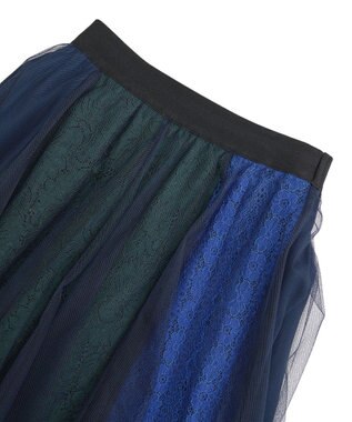 YECCA VECCA 【archive】レースブロッキングチュールスカート Multi