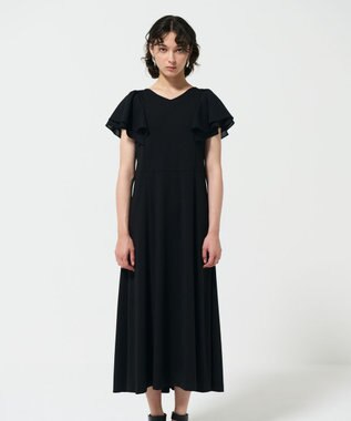GRACE CONTINENTAL フリルスリーブカットワンピース ブラック