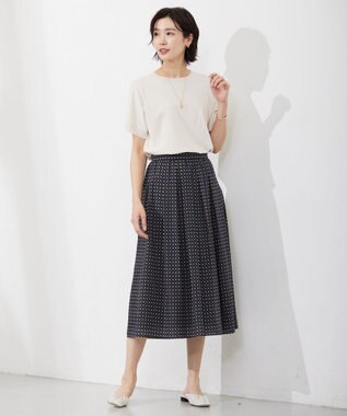 J.PRESS LADIES 【洗える】 レーヨンエリートストレッチ ドルマン ニット Tシャツ ベージュ系