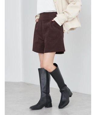 earth music&ecology ワッフルコーデュロイショートパンツ Brown