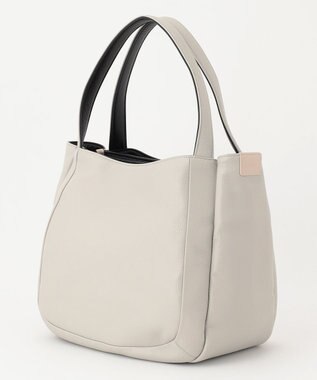 Y'SACCS シュリンクレザートート Mサイズ アイボリー