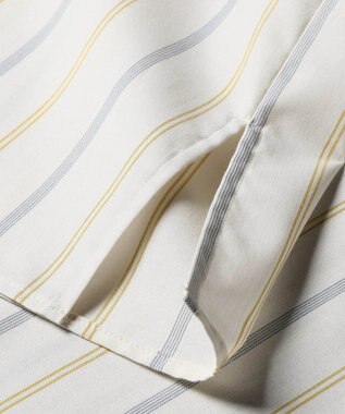 Paul Smith ストライプギャザースリーブ ブラウス アイボリー