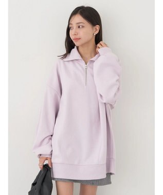 earth music&ecology スタンドｚｉｐダンボールチュニック Light Pink