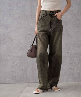 WEGO ヴィンテージウォッシュカーブデニムパンツ