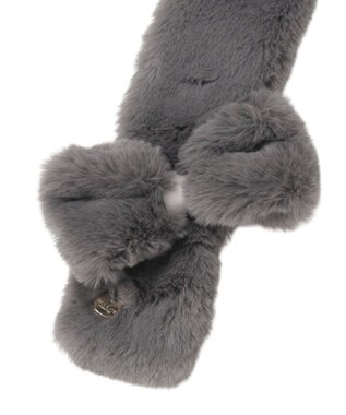 MOONBAT 【新色追加】PAUL & JOE ACCESSOIRES フェイクファーリボンマフラー グレー