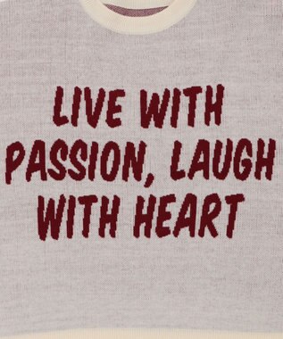 WEGO レタリングニットプルオーバー オフホワイト