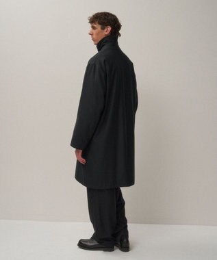 ATON NIDOM SILK | シルクパッドバルマカーンコート - UNISEX BLACK