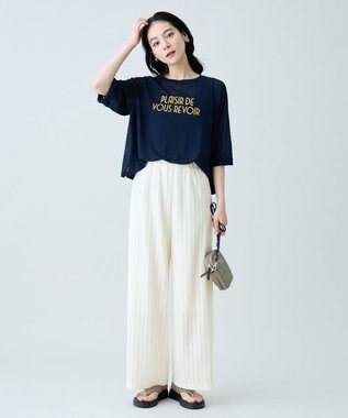 ANY シアークロップドプルオーバー ネイビー