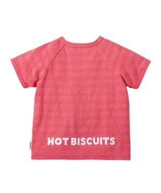 MIKI HOUSE HOT BISCUITS 【80-120cm】 顔ドン 半袖Tシャツ 赤