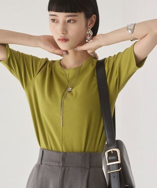 WEGO 【ANGIE VINTAGE】カットアウトリブトップス グリーン