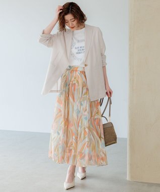 23区 S 【SLOW/一部店舗限定】エフォートレス プリントTシャツ ホワイト系