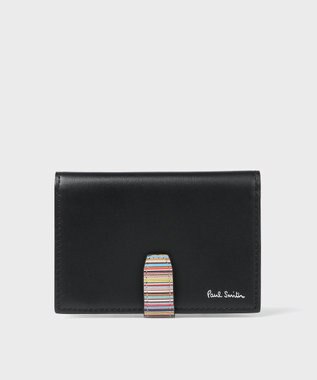 Paul Smith シグネチャーストライプタブ  パスケース ブラック