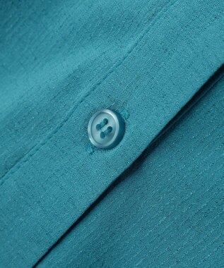 Green Parks 半袖シアースキッパーブラウス Blue