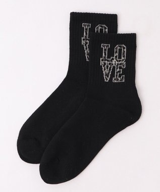 WEGO LOVEロゴソックス ブラック