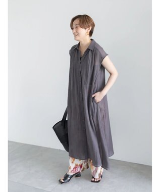 Te chichi シャンブレーボイルテントマキシワンピース