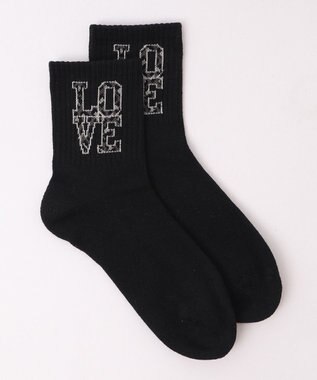 WEGO LOVEロゴソックス ブラック