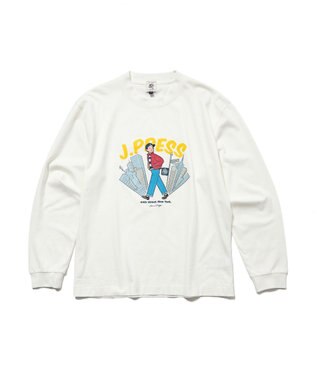 J.PRESS MEN 【AaronChang】【UNISEX】プリントロングスリーブ Tシャツ
