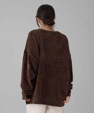 WEGO 【ユニセックス着用ITEM/MLサイズ展開】ベロアモールプルオーバー ブラウン