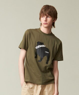 J.PRESS MEN 【UNISEX】バックブルTシャツ カーキ系