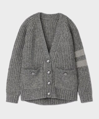 GRACE CONTINENTAL ラメニットカーディガン グレー