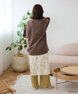 Green Parks スティッチ／ウ゛ィンテージ風ピグメントＴシャツ Brown