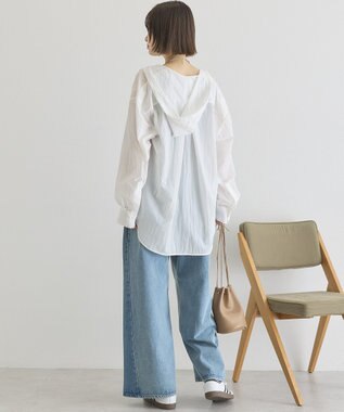 AMERICAN HOLIC ナイロンフーディーシャツ Off White