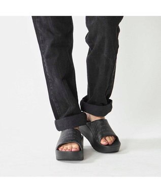 ing <ing>【3E】リカバリーミュールサンダル ブラック