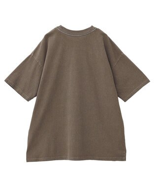Green Parks スティッチ／ウ゛ィンテージ風ピグメントＴシャツ Brown