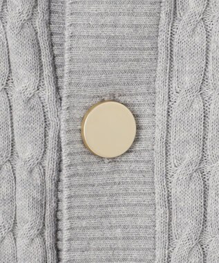 J.PRESS YORK STREET 【WOMEN】コットンケーブル カーディガン ライトグレー系