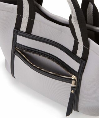 TOPKAPI 【新色追加】【TREASURE TOPKAPI】ネオプレン フロントポケット 2way ショルダー付き ミニトートバッグ グレー