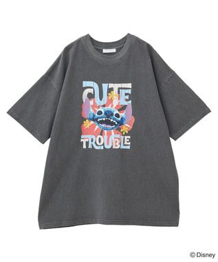 Green Parks スティッチ／ウ゛ィンテージ風ピグメントＴシャツ Charcoal Gray