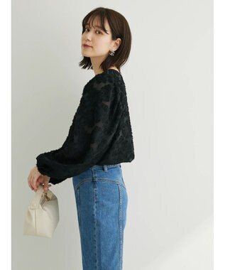 Green Parks シャギージャガードプルオーバー Black