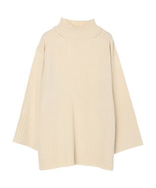 earth music&ecology アンチピリングリブハイネックチュニック Ivory