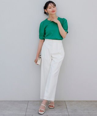 ANY SIS 【23.0~24.0cm】フェミニンフラット サンダル オフ（ストーンバックル）