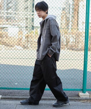 WEGO キーチャーム付きチノカーブパンツ ブラック