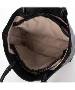 UNBILLION アトランタ ATLANTA / 牛革ハトメあおりトートL ブラック