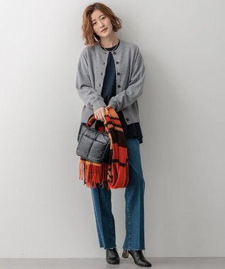 23区 L 【Oggi12月号掲載/洗える】ピュアカシミヤ ニットカーディガン グレー系