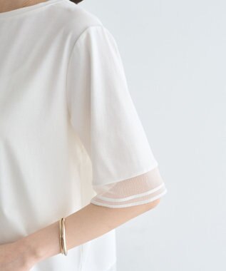 YECCA VECCA シアーMIXプルオーバー Off White