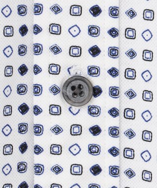 JOSEPH ABBOUD 【快適な着心地】コンパクトジャージー鹿の子プリント シャツ サックスブルー系5