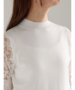 Te chichi レーススリーブニット オフホワイト