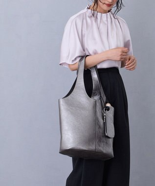 MioFIRANO STONE A001 トートバッグ マルチケース付き A4サイズ対応 GUNMETAL