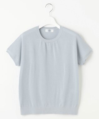 J.PRESS LADIES L 【洗える・抗菌防臭】コットンアセテート ドルマン ニット サックスブルー系