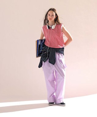 LENO SALOPETTES CANDY STRIPE / サロペット PINK