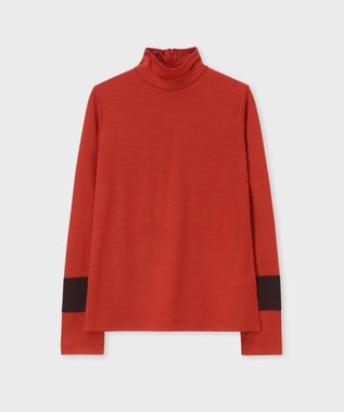 Paul Smith コントラストカラー ハイネック カットソー レッド
