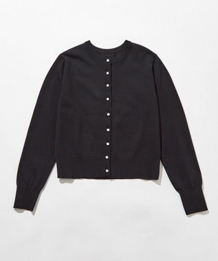 組曲 【洗える・6色展開】Elenaベーシックニット カーディガン ブラック系